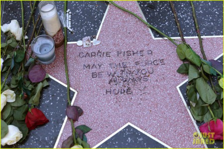 Carrie Fisher's star on Walk of Fame, Hollywood